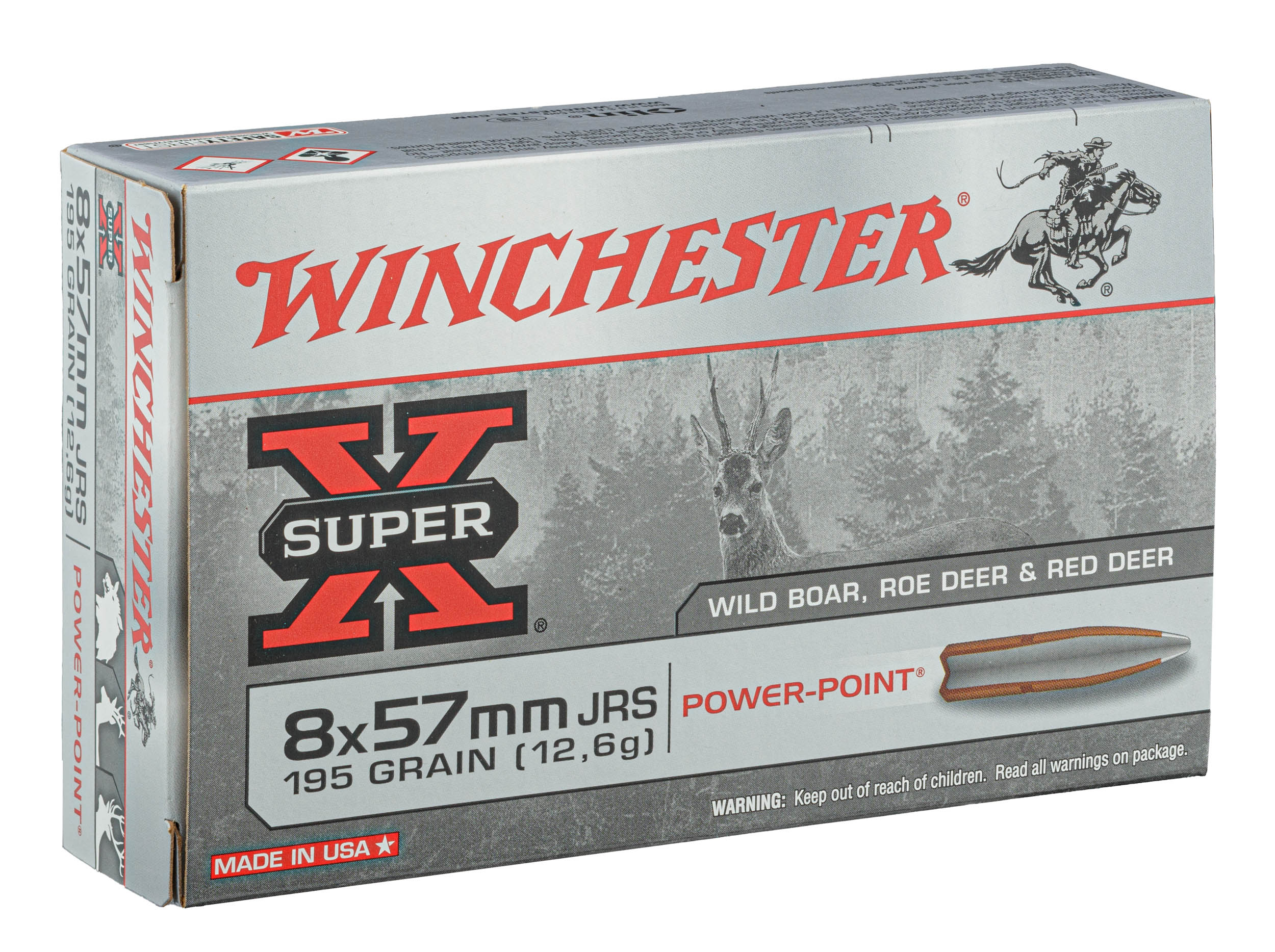 20 Cartouches WINCHESTER SUPER X 8x57 JRS 195 Gr 12 6 G POWER POINT 20-cartouches-winchester-super-x-8x57-jrs-195-gr-12-6-g-power-point